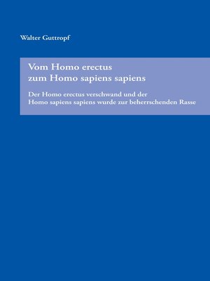 cover image of Vom Homo erectus zum Homo sapiens sapiens